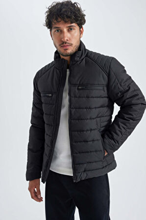 DeFacto Slim Fit Dik Yaka Şişme Mont A1312AX23WNBK27