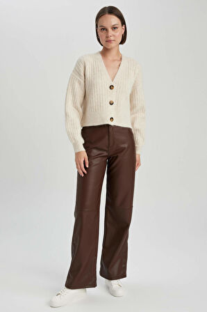 DeFacto Regular Fit V Yaka Triko Hırka R1389AZ23WNBG371