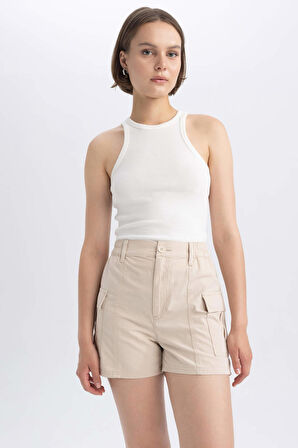 DeFacto Regular Fit Normal Bel Poplin %100 Pamuk Şort A3689AX23SMBG702
