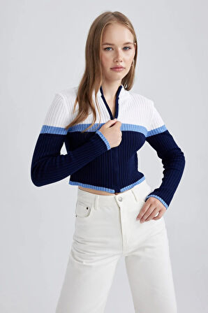 Coool Regular Fit Yarım Balıkçı Yaka Triko Hırka