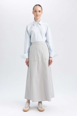 defacto a kesim gabardin maxi etek a9564ax23augr94