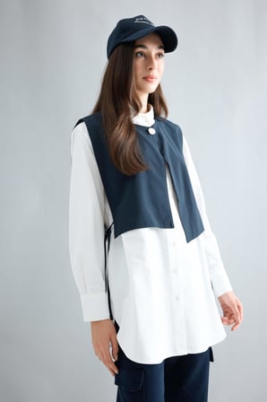 DeFacto Regular Fit Poplin Uzun Kollu Tunik B1710AX23AUWT34
