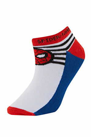 Erkek Çocuk Marvel Spiderman 3'lü Pamuklu Patik Çorap