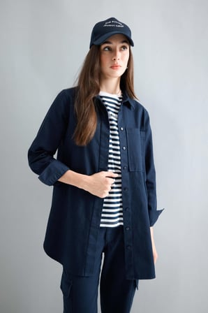 DeFacto Regular Fit Gabardin Uzun Kollu Tunik B3702AX23AUNV243