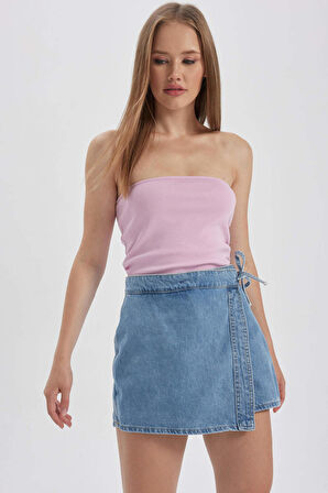 DeFacto Coool Fitted Fitilli Kaşkorse Yıkamalı Soluk Efektli Straplez Atlet B4480AX23HSPN179