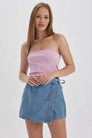 DeFacto Coool Fitted Fitilli Kaşkorse Yıkamalı Soluk Efektli Straplez Atlet B4480AX23HSPN179