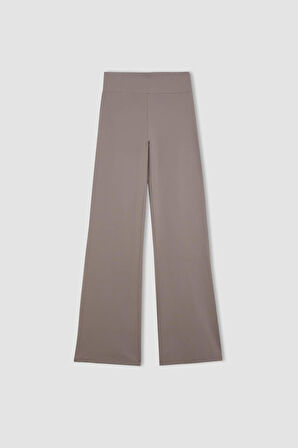 DeFactoFit Wide Leg Beli Saran Geniş Paça Bilek Boy Pantolon