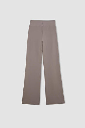 DeFactoFit Wide Leg Beli Saran Geniş Paça Bilek Boy Pantolon