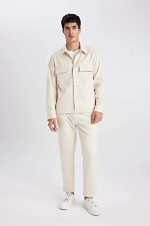 DeFacto Yazlık Jogger Pantolon Relax Fit Rahat Kesim Düz Paça Cepli Beli Bağcıklı B4521AX24SPBG144