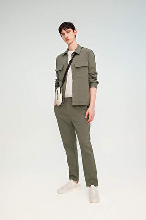 Yazlık Jogger Pantolon Relax Fit Rahat Kesim Düz Paça Cepli Beli Bağcıklı