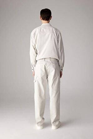 DeFacto Yazlık Gabardin Pantolon Straight Fit Bol Rahat Kesim Cepli Düz Paça B4089AX24SPGR368