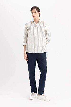 DeFacto Yazlık Jogger Pantolon Basic Düz Cepli Dar Paça B4091AX24SPNV64