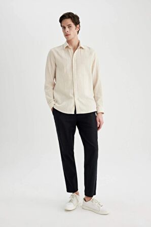 DeFacto Yazlık Jogger Pantolon Basic Düz Cepli Dar Paça B4091AX24SPBK81