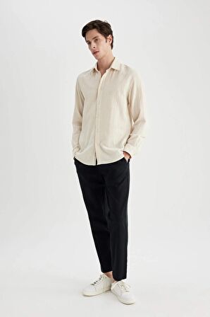 DeFacto Yazlık Jogger Pantolon Basic Düz Cepli Dar Paça B4091AX24SPBK81