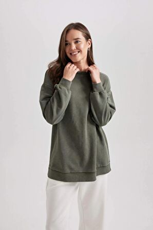 Regular Fit Bisiklet Yaka Sweatshirt Tunik