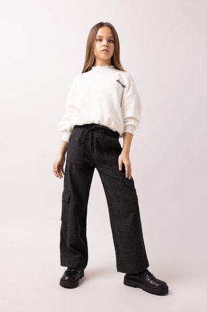 DeFacto Kız Çocuk Wide Leg Kargo Geniş Paça Pamuklu Pantolon A4857A823WNAR30