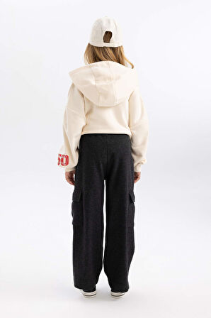 DeFacto Kız Çocuk Wide Leg Kargo Geniş Paça Pamuklu Pantolon A4857A823WNAR30