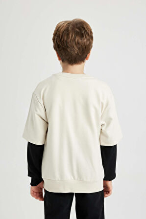DeFacto Erkek Çocuk Brawl Stars Bisiklet Yaka Sweatshirt B2213A823WNER117