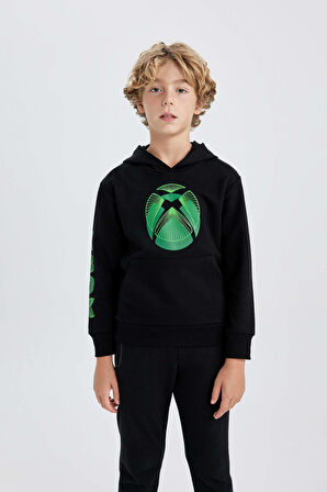 DeFacto Erkek Çocuk Xbox Kapüşonlu Sweatshirt B3088A823WNBK81