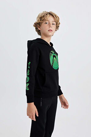 DeFacto Erkek Çocuk Xbox Kapüşonlu Sweatshirt B3088A823WNBK81