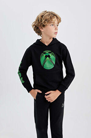 DeFacto Erkek Çocuk Xbox Kapüşonlu Sweatshirt B3088A823WNBK81