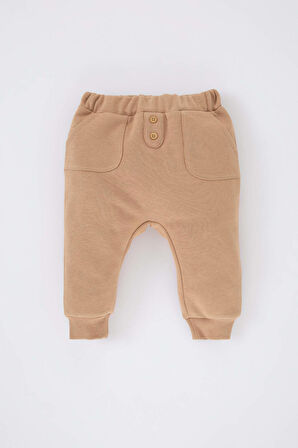 Erkek Bebek Uzun Kollu Tişört Desenli Sweat Hırka Pantolon 3'lü Takım