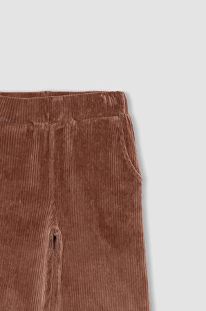 Kız Çocuk Wide Leg Kadife Pantolon