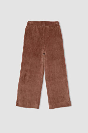 Kız Çocuk Wide Leg Kadife Pantolon