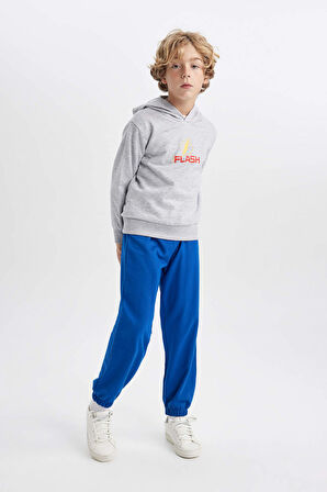 DeFacto Erkek Çocuk The Flash Kapüşonlu Kalın Sweatshirt B3589A823WNGR210