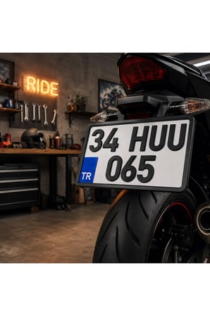 Kişiye Özel Motosiklet Plakası 15x24 Cm Kabartmalı 3D Yazıcı Baskı Plakalık - İsteğinizi Sipariş No İle Mesaj Atınız