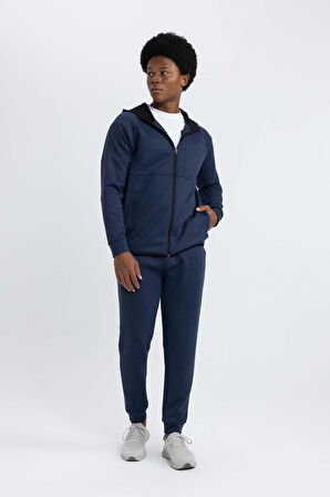 DeFactoFit Slim Fit Sporcu İnce Jogger Eşofman Altı Dar Kesim Skuba Dalgıç Kumaş Standart Paça Beli Bağcıklı Lastikli Paça Z9112AZ24SPNV201