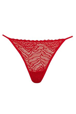Fall in Love Yılbaşı Temalı Kırmızı Dantel String Slip Külot
