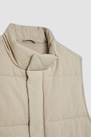 Slim Fit Polo Yaka Astarlı Yelek