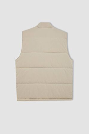 Slim Fit Polo Yaka Astarlı Yelek