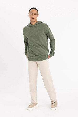 DeFacto Gabardin Pantolon Wide Leg Düz Paça Cepli B9365AX23WNBG700