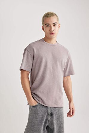 DeFacto Comfort Regular Fit Rahat Kalıp Bisiklet Yaka Yıkamalı Soluk Efektli Kısa Kollu Tişört B9223AX23WNPR221