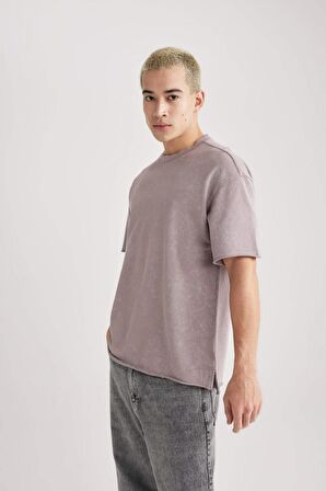 DeFacto Comfort Regular Fit Rahat Kalıp Bisiklet Yaka Yıkamalı Soluk Efektli Kısa Kollu Tişört B9223AX23WNPR221