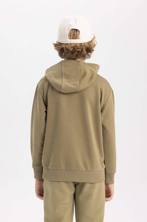 DeFacto Erkek Çocuk Baskılı Kapüşonlu Sweatshirt B8995A823CWKH462