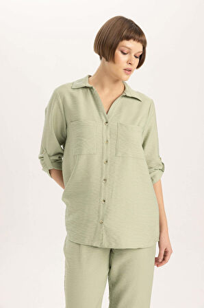 DeFacto Regular Fit Uzun Kollu Gömlek M9407AZ24SPGN1172
