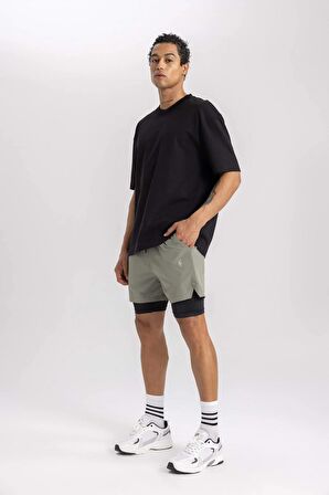 DeFactoFit Slim Fit Sporcu Dokuma Şort Z5483AZ24SPKH457