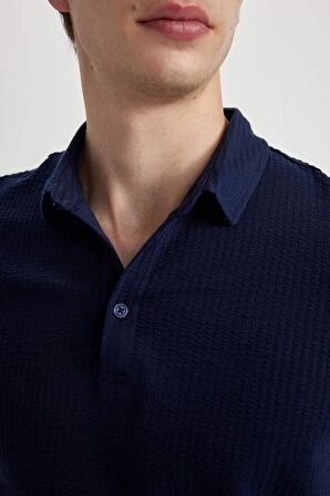 DeFacto Slim Fit Dar Kesim Pamuklu Kısa Kollu Polo Tişört X2594AZ24SMNV31