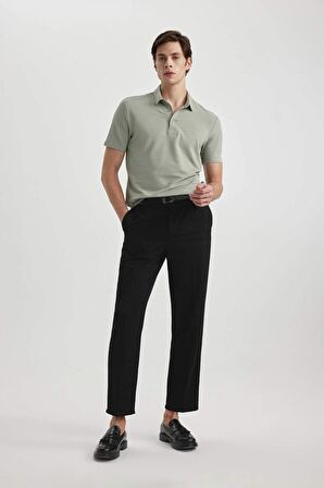 DeFacto Slim Fit Dar Kesim Pamuklu Kısa Kollu Polo Tişört X2594AZ24SMGN1217