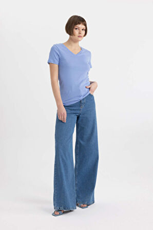 DeFacto Oversize Geniş Kalıp Poplin Uzun Kollu Gömlek T8735AZ24SPBE196