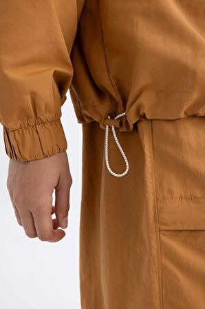 DeFactoFit Oversize Geniş Kalıp Dik Yaka Dokuma Sporcu Hırka B4213AX24SPBN173