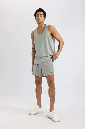 DeFactoFit Slim Fit Dar Kesim Sporcu Dokuma Şort C0318AX24SPGN920