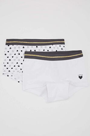 DeFacto Kız Çocuk 2'li Boxer B8428A824SPWT34