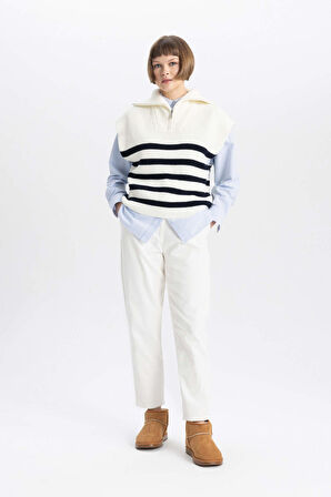 DeFacto Paperbag Kadife Pantolon Yüksek Lastikli Bel Fitilli Z2509AZ23WNER78