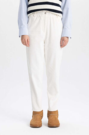 DeFacto Paperbag Kadife Pantolon Yüksek Lastikli Bel Fitilli Z2509AZ23WNER78