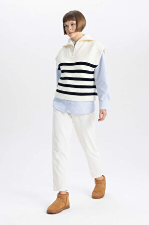 DeFacto Paperbag Kadife Pantolon Yüksek Lastikli Bel Fitilli Z2509AZ23WNER78