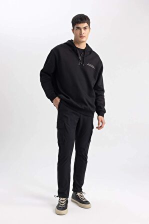 DeFacto Slim Fit Kargo Cepli Pantolon B3585AX24SPBK81